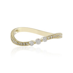 Anillo en oro con Diamante limpio a lupa F