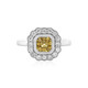 Anillo en plata con Zircón amarillo