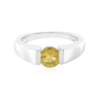 Anillo en plata con Berilo amarillo