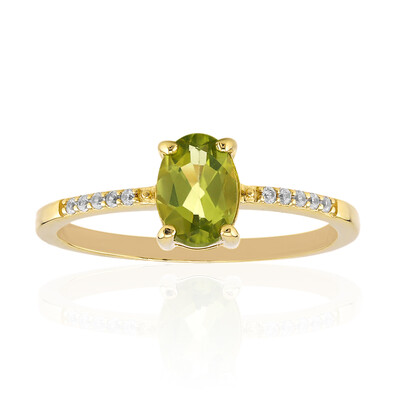 Anillo en plata con Peridoto de Birmania