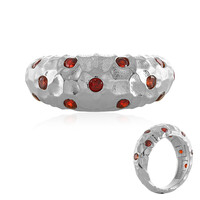 Anillo en plata con Zircón rojo (SAELOCANA)