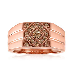 Anillo de hombre en oro con Diamante rosa de Francia de Argyle SI1