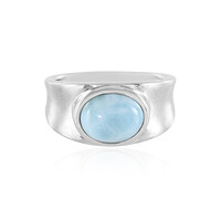 Anillo en plata con Larimar