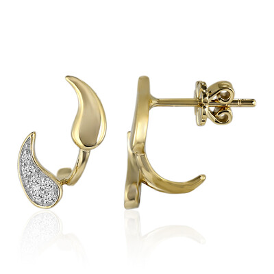 Pendientes en oro con Diamante SI1 (G) (Annette)