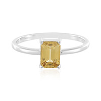 Anillo en plata con Zircón amarillo