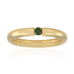 Anillo en oro con Diamante verde VS1