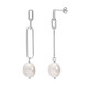 Pendientes en plata con Perla blanca Freshwater