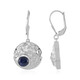 Pendientes en plata con Zafiro estrella azul (MONOSONO COLLECTION)