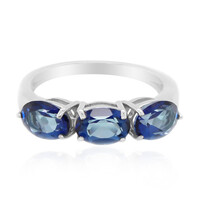 Anillo en plata con Topacio azul royal