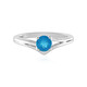 Anillo en plata con Apatita azul neón