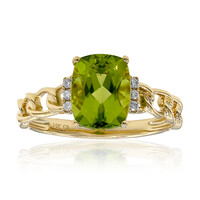 Anillo en oro con Peridoto de Dashihe (CIRARI)