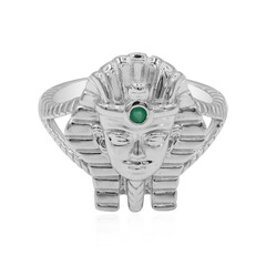 Anillo en plata con Esmeralda de Brasil