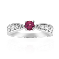 Anillo en plata con Turmalina rosa de Nigeria