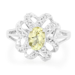 Anillo en plata con Berilo amarillo