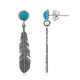 Pendientes en plata con Turquesa de Kingman (Desert Chic)