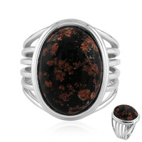 Anillo en plata con Obsidiana de fuego