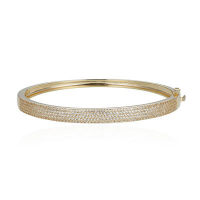 Brazalete en plata con Topacio blanco