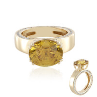 Anillo en oro con Zircón amarillo (de Melo)