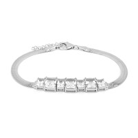 Brazalete en plata con Topacio blanco