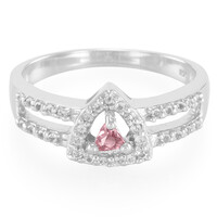 Anillo en plata con Turmalina cuprífera rosa