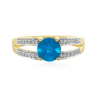 Anillo en plata con Apatita azul neón