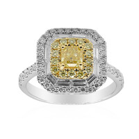 Anillo en oro con Diamante amarillo SI2 (CIRARI)