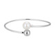 Brazalete en plata con Perla blanca Freshwater