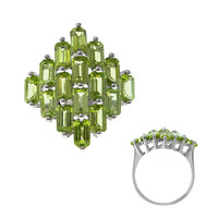 Anillo en plata con Peridoto