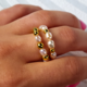 Anillo con Hematita dorada (Riya)