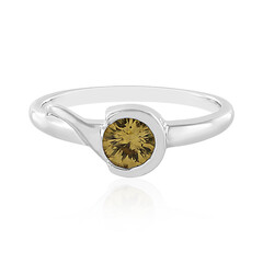 Anillo en plata con Zircón amarillo