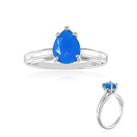 Anillo en plata con Ópalo azul de Etiopía