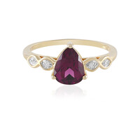 Anillo en oro con Granate Magenta