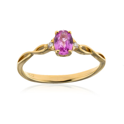 Anillo en oro con Zafiro rosado (CIRARI)