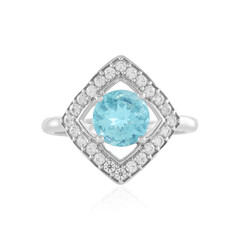 Anillo en plata con Apatita azul