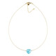 Collar en acero inoxidable con Larimar