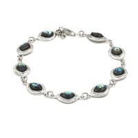 Brazalete en plata con Concha de Abalone (Art of Nature)