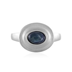 Anillo en plata con Zafiro estrella azul