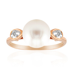 Anillo en oro con Perla blanca Freshwater (TPC)