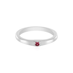 Anillo en plata con Espinela rosa