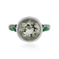 Anillo en plata con Amatista verde