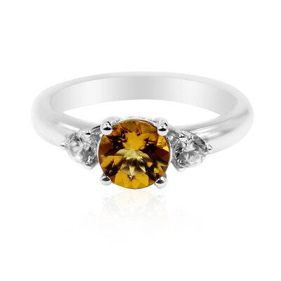 Anillo en plata con Escapolita cognac