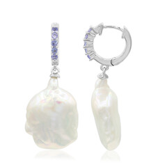 Pendientes en plata con Perla Freshwater (TPC)