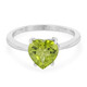 Anillo en plata con Peridoto de Manchú