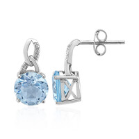 Pendientes en plata con Topacio azul cielo