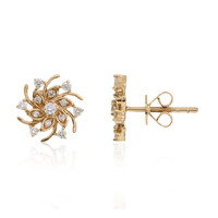 Pendientes en oro con Diamante limpio a lupa F (LUCENT DIAMONDS)