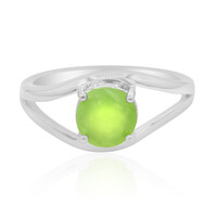 Anillo en plata con Ópalo verde de Brasil