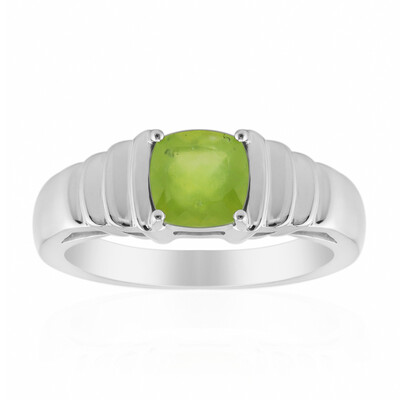 Anillo en plata con Ópalo verde de Brasil (Pallanova)