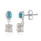 Pendientes en plata con Perla blanca Freshwater