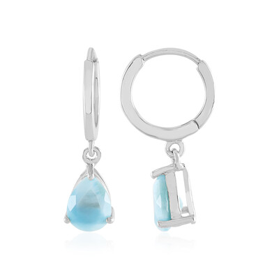 Pendientes en plata con Larimar