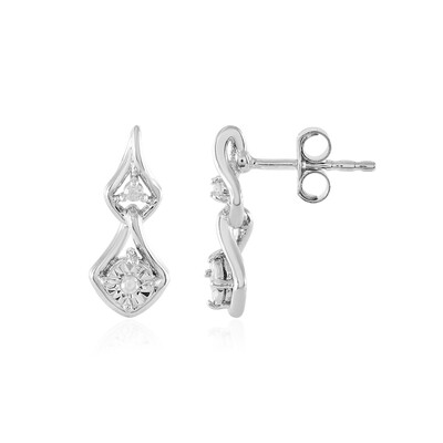 Pendientes en plata con Diamante I2 (H)